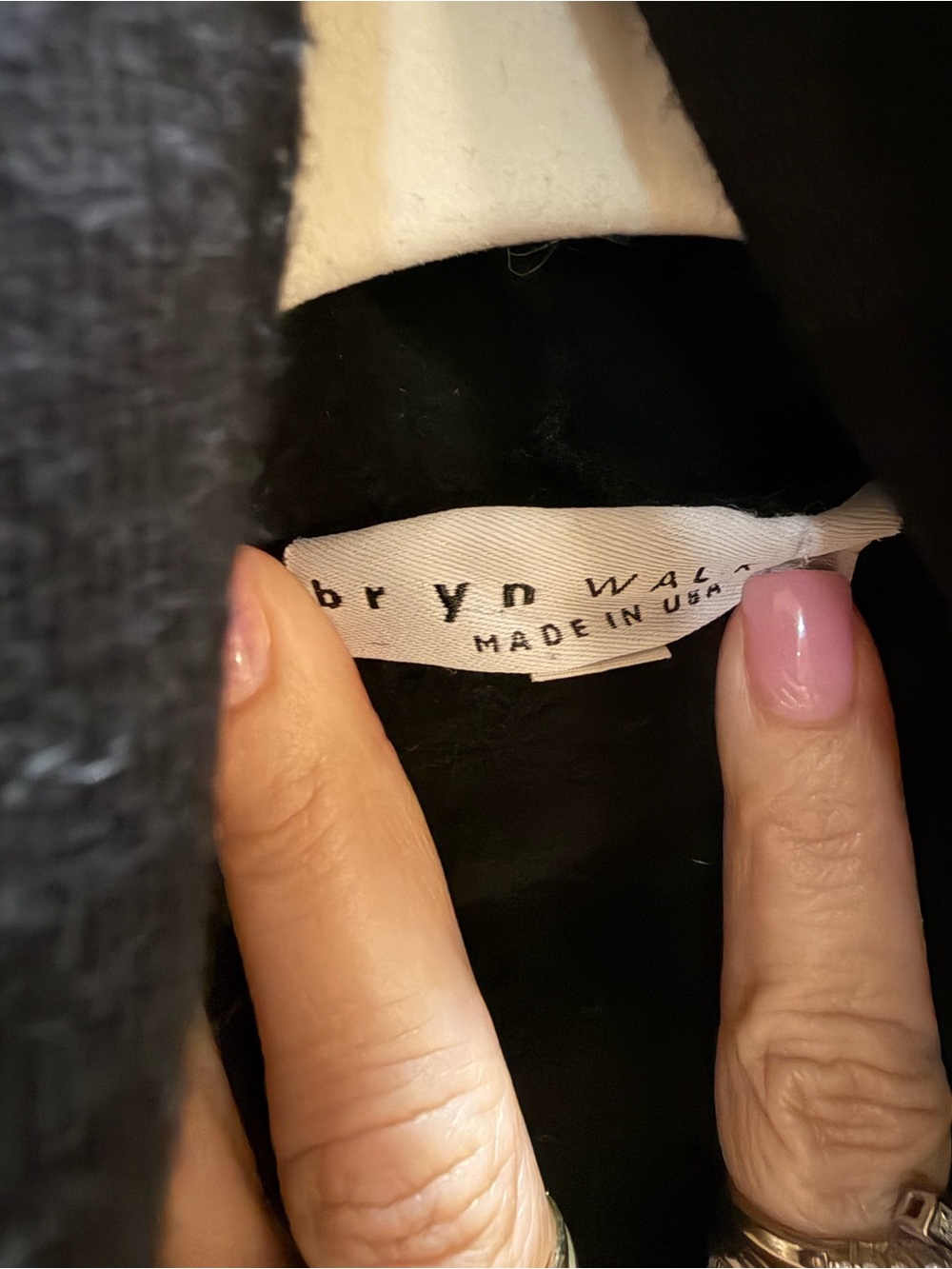BRYN WALKER Black Draped Open Front Coat Size Small Oversized Lagenlook - Picture 6 of 7